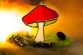 Woodland Mushroom Stained Glass Suncatcher